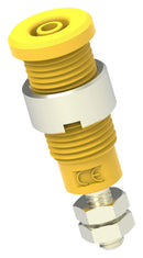 Tenma 72-13972 Banana Test Connector Jack Panel Mount 10 A 600 V Nickel Plated Contacts Yellow