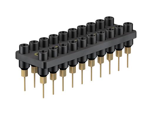 Staubli 63.9363-21 IC &amp; Component Socket 20 Contacts Strip 5.8 mm 12