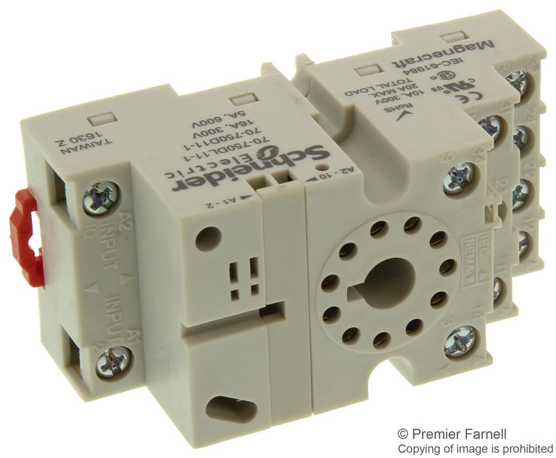 SCHNEIDER ELECTRIC/MAGNECRAFT 70-750DL11-1 RELAY SOCKET