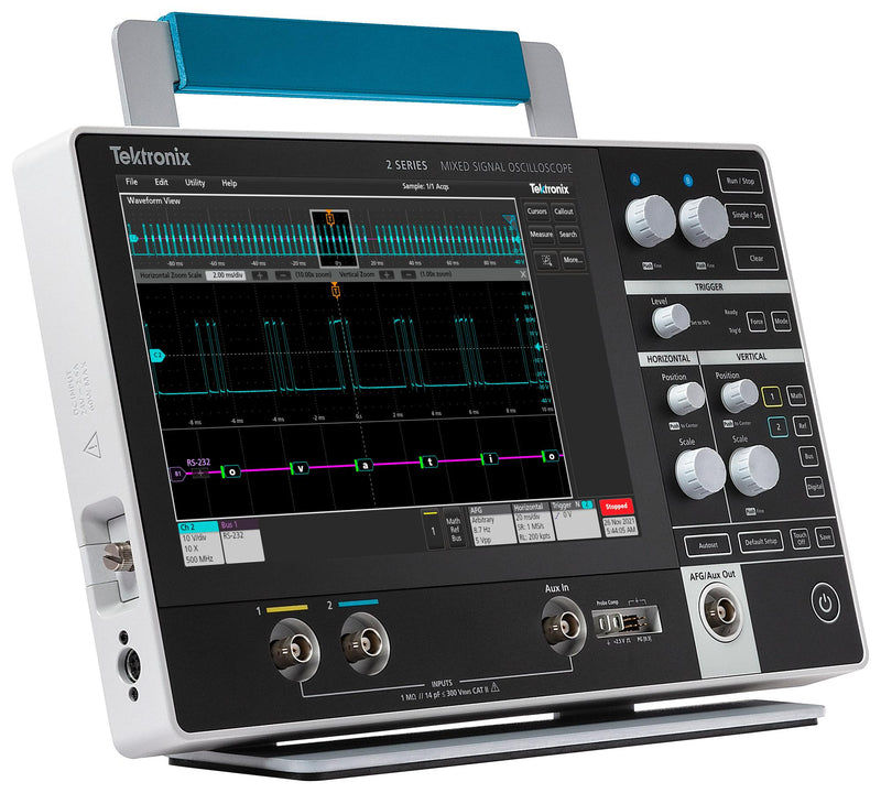 Tektronix MSO22 2-BW-350 + 2-P6139B MSO / MDO Oscilloscope 2 Series Channel 350 MHz 2.5 Gsps 10 Mpts