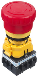Idec XW1E-LV413Q4MFR Emergency Stop Switch 3PST-NC SPST-NO Push-Pull Screw 5 A 125 V