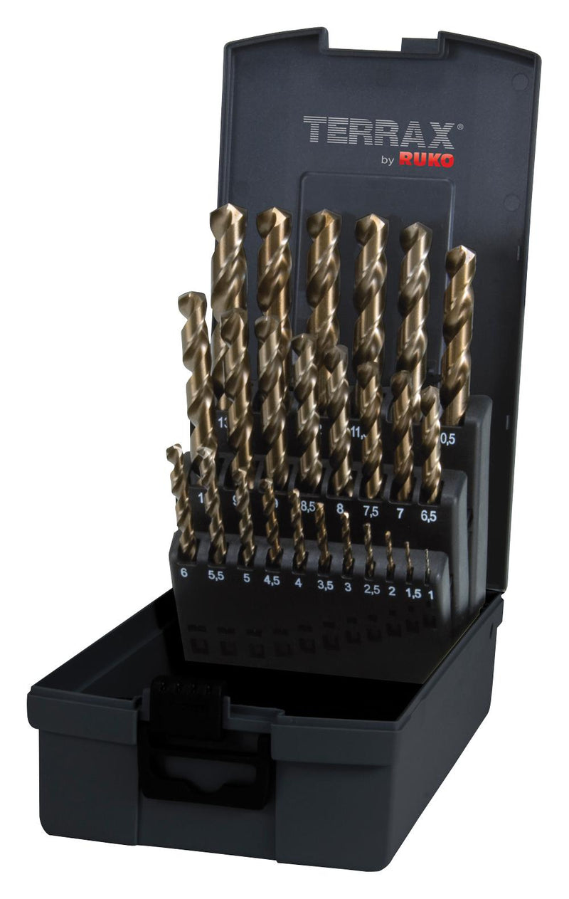 Ruko A215215RO Drill Bit Set Step Terrax Twist CO5 1 mm - 13 25 Piece
