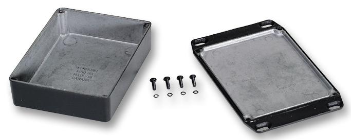 Hammond 1590LBFLBK Metal Enclosure Diecast Flanged Lid IP54 Small Aluminium 51 mm 31