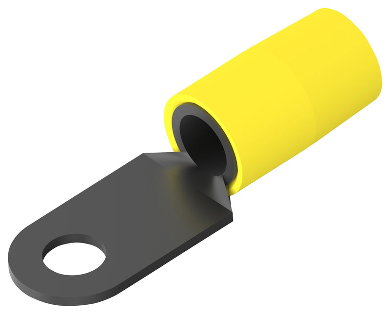 AMP - TE Connectivity 324050 Ring Tongue Terminal M6 1/4" 4 AWG 26.7 mm&Acirc;&sup2; Terminyl Yellow