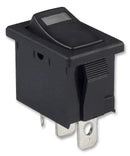 E-SWITCH R1966ABLKBLKEFGRN Switch Rocker Spst 15A 125VAC Black
