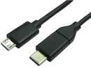 PRO Signal PSG91207 PSG91207 USB Cable Type C Plug to Micro B 1 m 3.28 ft 2.0 Black