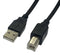 Videk 2585NL-3BK USB Cable Type A Plug to B 3 m 9.8 ft 2.0 Black New
