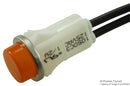 VCC (VISUAL Communications COMPANY) 1050C3 Neon Indicator Non-Relampable 125 VAC Wire Leaded Amber 12.7 mm Round With Flat Top