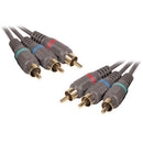 Stellar Labs 24-12005 Video Cable 3 RCA/PHONO Plug 1.5FT