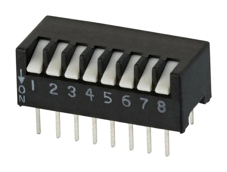 CTS 195-8MS 195-8MS DIP / SIP Switch 8 Circuits Piano Key Through Hole Spst 50 V 100 mA