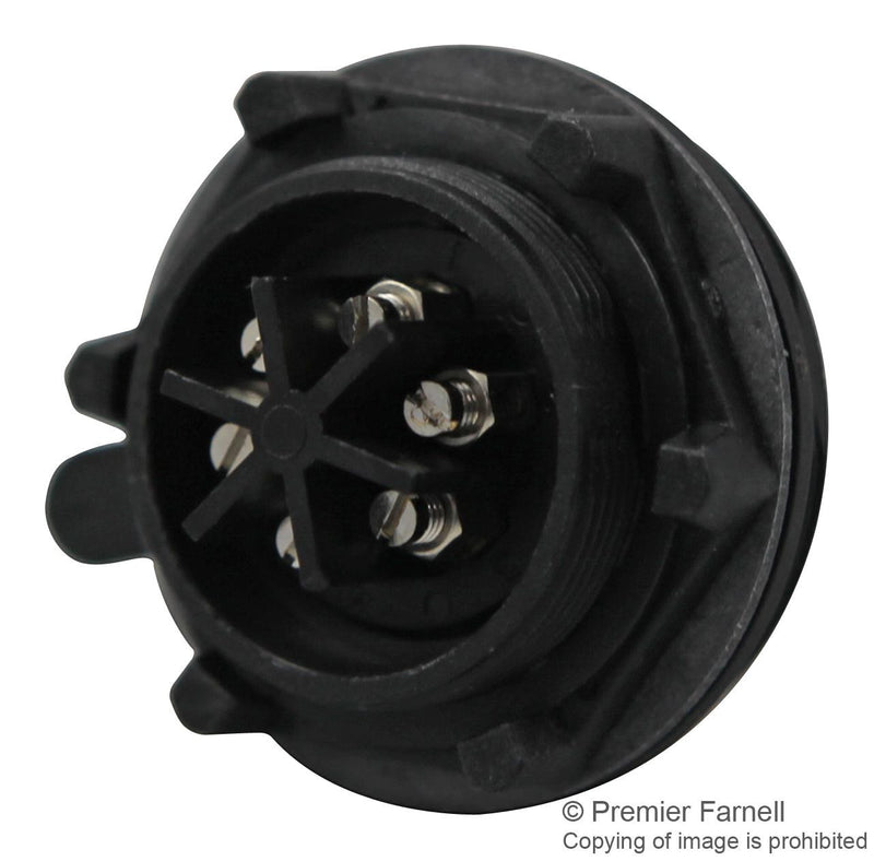 BULGIN PX0738/S Circular Connector, Buccaneer Standard Series, Panel Mount Receptacle, 6 Contacts, Screw Socket