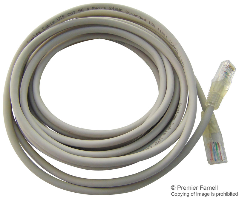 VIDEK 1965-2X Ethernet Cable, Patch Lead, Cat5e, RJ45 Plug to RJ45 Plug, Beige, 2 m