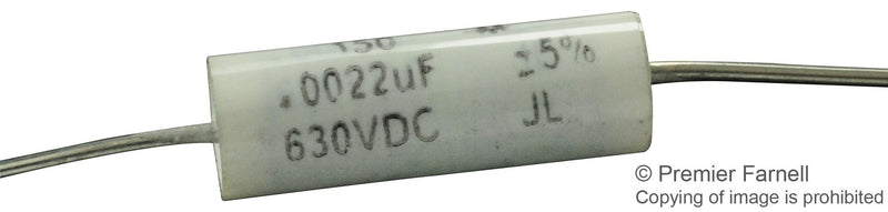 CORNELL DUBILIER 150222J630BB FILM CAPACITOR, 2200PF, 630V, AXIAL 5%