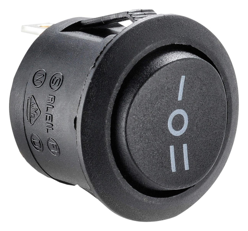 Multicomp PRO MP004431 Rocker Switch Centre Off 250VAC Spst Non Illuminated Panel Mount Black