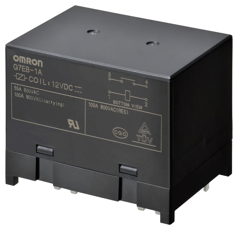 Omron G7EB-1AP1 DC12 Power Relay SPST-NO 12 VDC 100 A G7EB Series Through Hole Non Latching