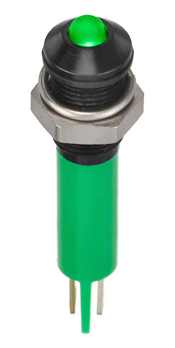 Apem Q6P1BXXHG02E Q6P1BXXHG02E LED Panel Mount Indicator Green 3.2 V 6 mm 20 mA 2 cd IP67