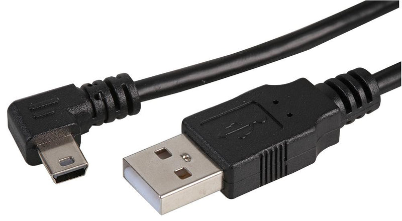 PRO Signal PSG91619 USB Cable Type A Plug to Mini B 2 m 6.6 ft 2.0 Black