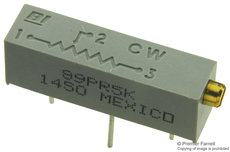 BI TECHNOLOGIES / TT ELECTRONICS 89PR5KLF TRIMMER POTENTIOMETER, 5KOHM 20TURN THROUGH HOLE