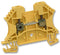 Weidmuller 102002 WDU2.5 YELLOW 102002 YELLOW DIN Rail Mount Terminal Block 2 Ways 30 AWG 12 2.5 mm&Acirc;&sup2; Screw 24 A