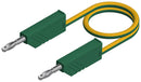 Hirschmann Test and Measurement 934066188 Lead 4mm Stackable Banana Plug 60 VDC 32 A Green Yellow 2 m