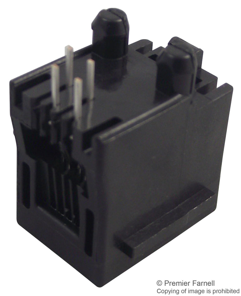 AMP - TE Connectivity 5520257-2 5520257-2 Modular Connector RJ22 Jack 1 x (Port) 4P4C Cat3 Through Hole Mount