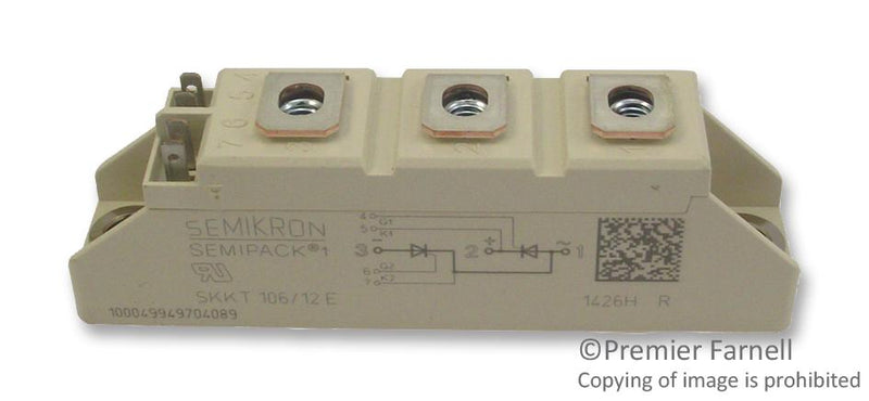 Semikron SKKT 106/12 E Thyristor Module Series Connected 106 A 1.2 kV