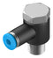 Festo QSLV-1/8-4 Pneumatic Fitting Push-In L-Fitting R1/8 14 bar 4 mm PBT (Polybutylene Terephthalate) Qslv