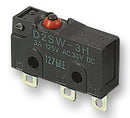 Omron Electronic Components D2SW-01MS Microswitch Subminiature Pin Plunger Spdt Wire Leaded 100 mA 30 VDC