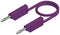 Hirschmann Test and Measurement 934061109 Lead 4mm Stackable Banana Plug 60 VDC 32 A Violet 500 mm