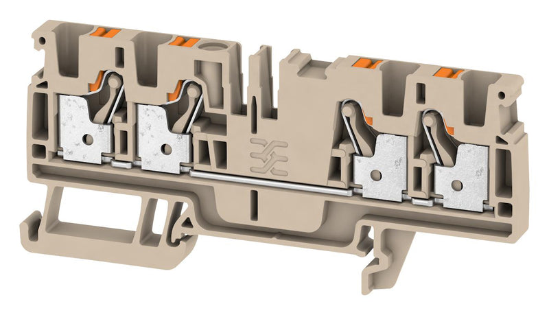 Weidmuller 2051500000 DIN Rail Mount Terminal Block 4 Ways 26 AWG 12 mm&Acirc;&sup2; Push In 32 A