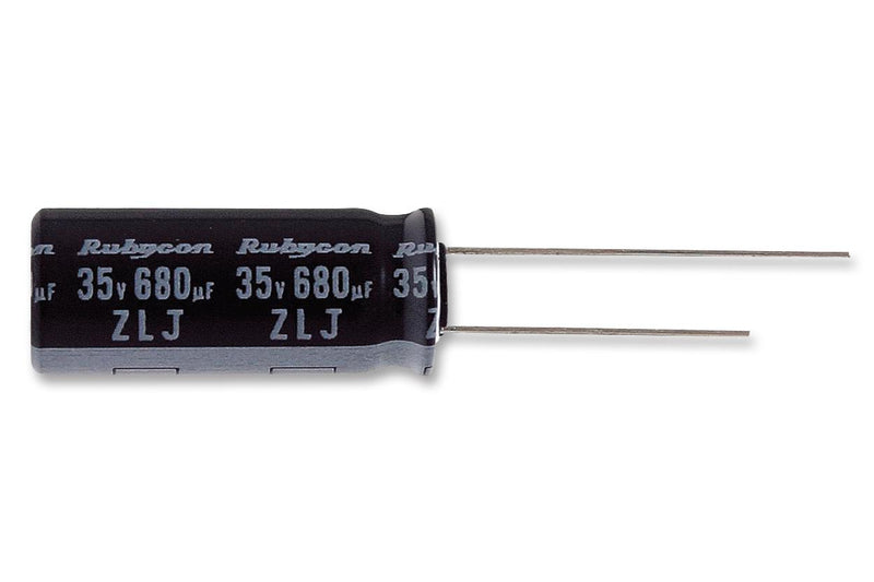 Rubycon 100ZLJ100M10X20 Electrolytic Capacitor Miniature 100 &Acirc;&micro;F V &plusmn; 20% Radial Leaded 10000 Hours @ 105&deg;C Polar