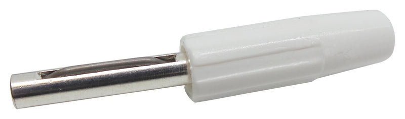 Deltron Components 550-0600-01 550-0600-01 Banana Test Connector 4mm Plug Cable Mount 10 A 50 V Silver Plated Contacts White