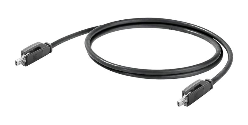 Weidmuller 2725850030 Ethernet Cable SPE JACK-JACK 3M Black New