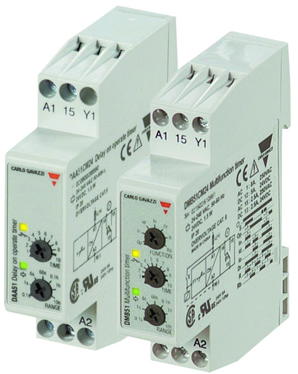 CARLO GAVAZZI DAA51CM24 TIME DELAY RELAY, SPDT, 100H, 240VAC/DC