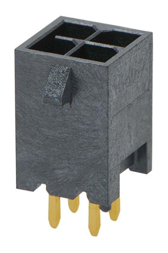 Molex 206832-0402 Pin Header Wire-to-Board 3 mm 2 Rows 4 Contacts Through Hole Micro-Fit+ 206832 Series