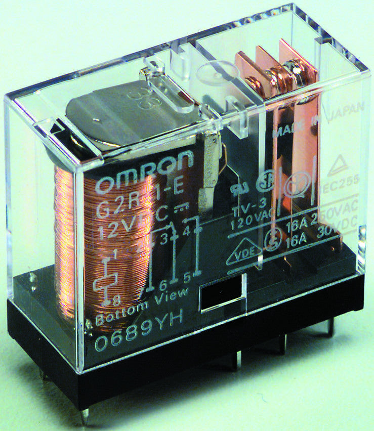 OMRON ELECTRONIC COMPONENTS G2R-2-DC24 RELAY, DPDT, 250VAC, 30VDC, 5A