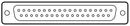 ITT Cannon DC-37P-1A7N-K87 D Sub Connector Right Angle DB9 Standard Plug DC Series 37 Contacts Solder