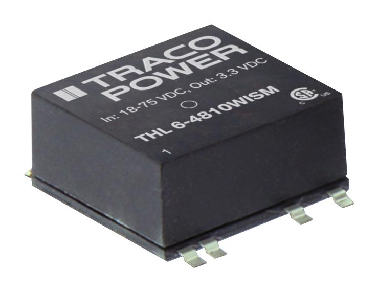 Traco Power THL 6-2421WISM Isolated Surface Mount DC/DC Converter ITE 4:1 6 W 2 Output 5 V 600 mA