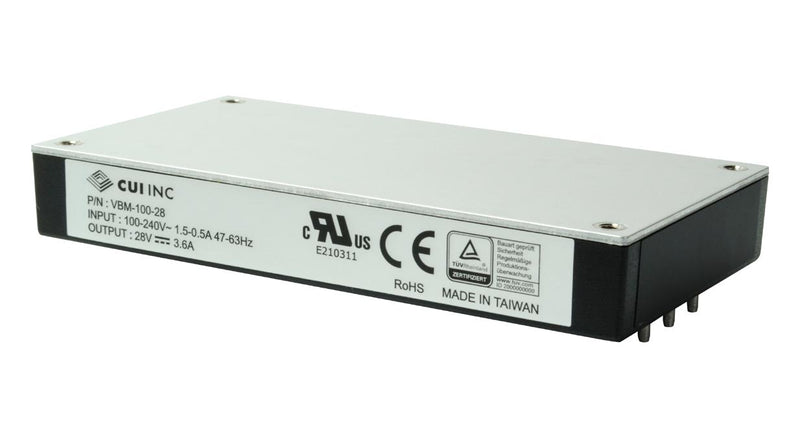 CUI VBM-100-12 AC/DC Enclosed Power Supply (PSU) ITE 1 Outputs 100 W 12 V 8.4 A