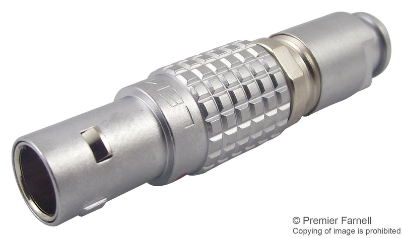 LEMO FGG.0B.305.CLAD52Z Circular Connector, 0B Series, Cable Mount Plug, 5 Contacts, Solder Pin, Push-Pull, Brass Body