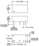 Murata Power Solutions NMA0505DC Isolated Through Hole DC/DC Converter ITE 1:1 1 W 2 Output 5 V 100 mA