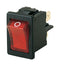 Marquardt 01855.1102-00 Rocker Switch Illuminated Dpst On-Off Transparent Red Panel 4 A