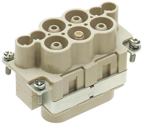 Harting 09380082601 Rectangular Insert Receptacle 10B 4 Position Clamp