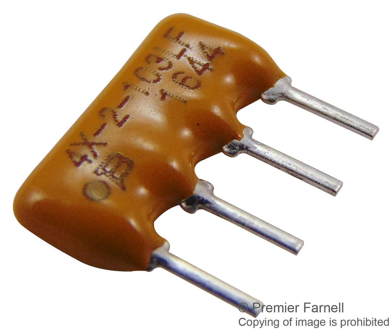 Bourns 4604X-101-472LF Fixed Network Resistor 4.7 Kohm 4600X Series 3 Elements Bussed SIP 4 Pins
