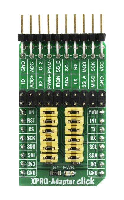 Mikroelektronika MIKROE-4123 MIKROE-4123 Click Board XPRO-Adapter Adapter Analog Gpio I2C PWM SPI Uart Mikrobus 3.3 V