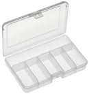 DURATOOL 101BTN STORAGE BOX, 5 COMPARTMENT, TRANSPARENT