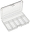 DURATOOL 101BTN STORAGE BOX, 5 COMPARTMENT, TRANSPARENT