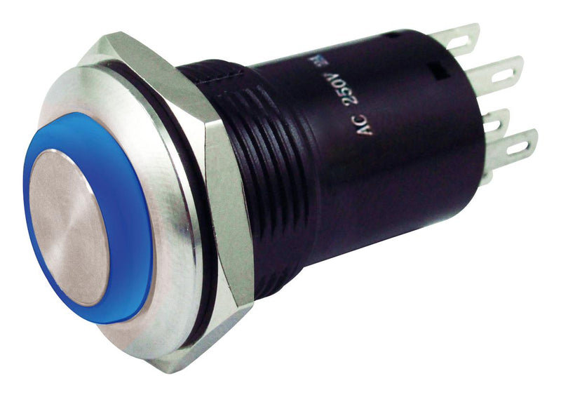 Multicomp PRO MC010941 VR SW Illum SPST-NO/NC BLU 5A 250V