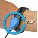 Desco 19904 ESD Wrist Strap Magsnap 360 Series Dual Wire Blue / Grey Plug Medium 12 ft Cord