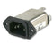 CORCOM - TE CONNECTIVITY 10EEB1 IEC Filter, 48.5 nF, 250 VAC, 10 A, IEC, Mains, Quick Connect, 350 &micro;H